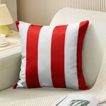 TFYZYY Red Waterproof Outdoor Pillow Cover, Stripe Printed Cushion Case, Fade-Proof Tent Garden Pillowcase for Comfortable Support and Protection