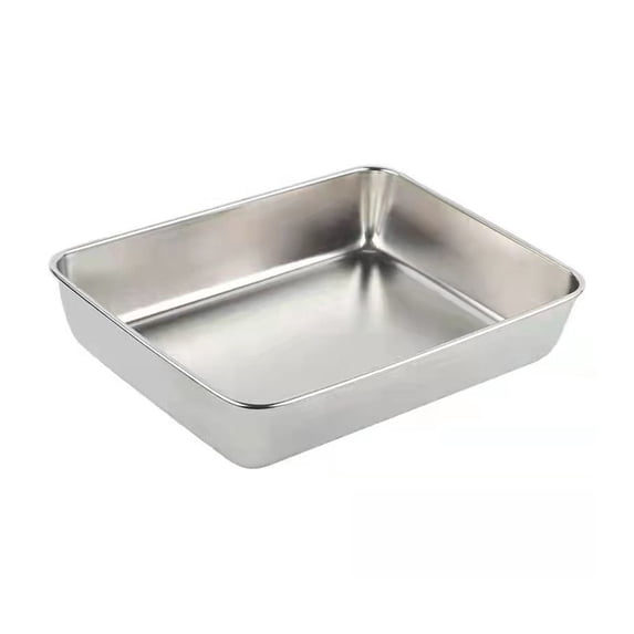 TFYZYY Stainless Steel Meal Tray Rectangular Food Storage Box for Fridge, Oven Safe Serving Tray for Camping and Picnic, Durable and Lightweight Kitchen Organizer