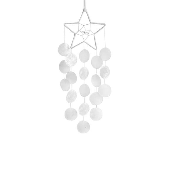TFYZYY Star and Seashell Wind Chime Woven Dreamcatcher Decoration for Home Exquisite Craftsmanship and Natural Materials Perfect for Creating a Warm and Romantic Ambiance