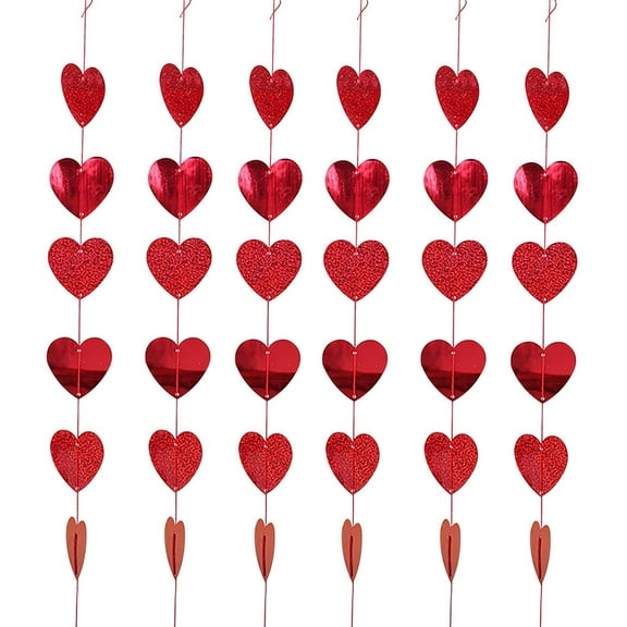 TFYZYY Valentine's Day Heart Ceiling Decor - Hanging Garlands, Bridal Shower Bunting, Wedding Party Decorations, Romantic Home Accents for Celebrations