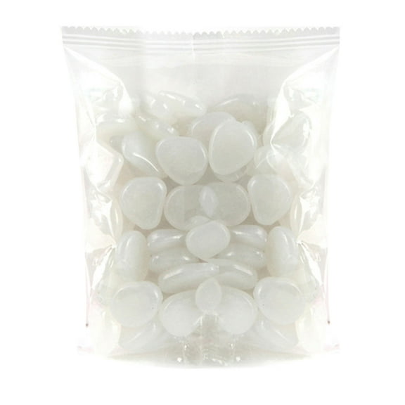 TFixol Gardening Gift 100PCS Glowing Stones For Decorations Fish Tank Aquarium Luminous Stone Indoor Outdoor Zen Garden Stones Rocks Glow in the Dark Pebbles