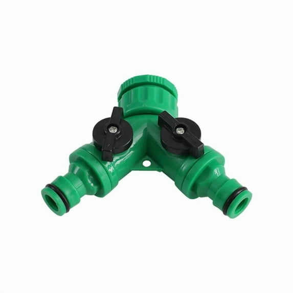 TFixol Gardening Gift 2 Way Y Shape Hose Splitter Pipe Adapter Irrigation Connector Garden Hose Quick Connector Plastic Grip Faucet