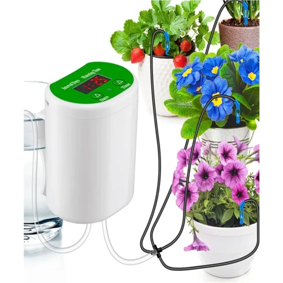 TFixol Gardening Gift Automatic Plant Watering System for 12 Indoor Potted Plants Native Irrigation Tool Packs with the USB Can Charged