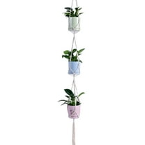 TFixol Gardening Gift Macrame Plant Hanger Decorative Flower Pot Holder Indoor Outdoor Hanging Planter Basket Cotton Rope Home Decor
