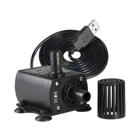 TFixol Gardening GiftDecdeal USB DC5V 4.8W Ultra-quiet Mini Brushless Water Pump Waterproof Submersible Fountain Aquarium Circulating 300L/H Lift 300cm