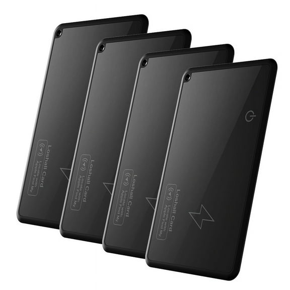 TFixol Other Household Items BT Tracker Item Finder Work with Find My, 4 Pack Wirelessly Charging Ultra-thin Card Item Locator with Sound Reminder Message Push Portable Tracker