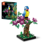 TG BLOCKS Micro Brick Flower Parrot Toy Building Sets, Home Decor and Office Art Creative Gift, DIY Plant Model for Adults, for Teens Ages 8+ Kids