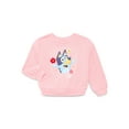 thumbnail image 1 of Bluey Toddler Girls Fleece Novelty Crew Sweater, Sizes 2T-5T, 1 of 3