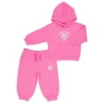 thumbnail image 1 of Wonder Nation Toddler Girls Fleece Hoodie Set, 12M-3T, 1 of 4