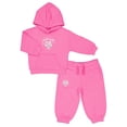 thumbnail image 1 of Wonder Nation Toddler Girls Fleece Hoodie Set, 12M-3T, 1 of 4