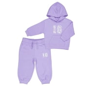 Toddler Girls Fleece Hoodie Set, 12M-3T