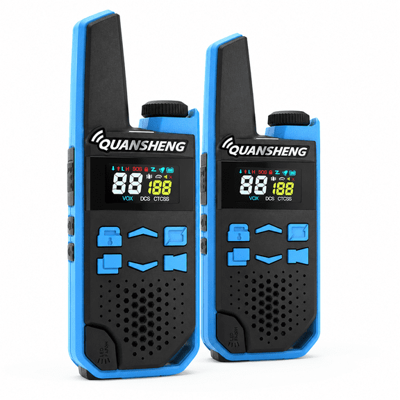 TG-FR1 FRS Walkie Talkies for Adults, 2 Pack Long Range Two-Way Radios with NOAA Weather Alert, Type-C Charging, 22 Channels, VOX, Flashlight, Portable Handheld Walky Talky for Hiking Camping Family