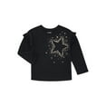 thumbnail image 1 of Garanimals Toddler Girls Holiday Ruffle Shoulder Top with Long Sleeves, Sizes 18M-5T, 1 of 3