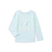 Garanimals Toddler Girls Holiday Graphic Tee with Long Sleeves, Sizes 18M-5T