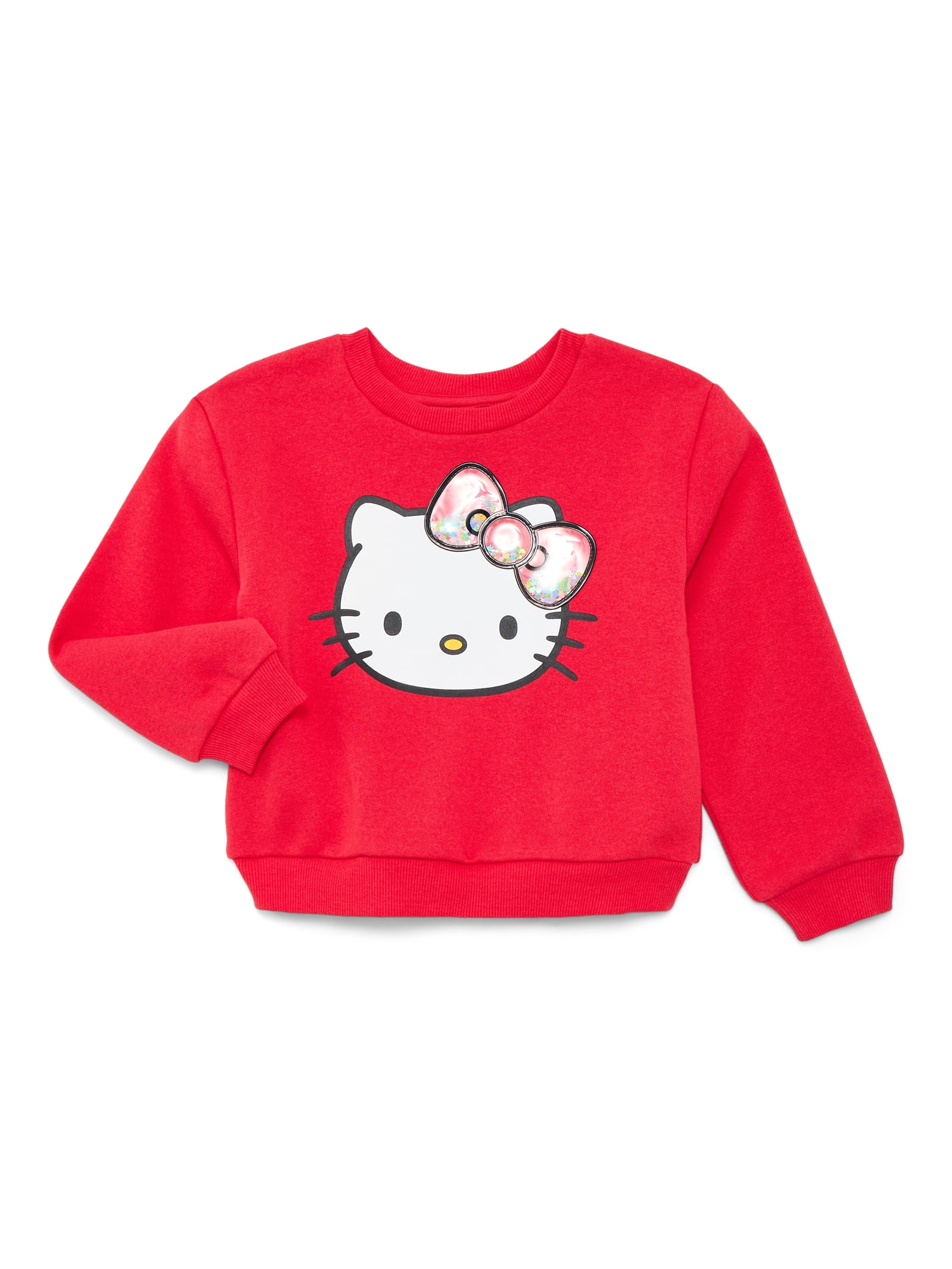 Walmart discounts of Hello Kitty Toddler Girls Fleece Novelty Crew Sweater, Sizes 2T-5T