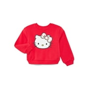 MINNIE Hello Kitty Toddler Girls Fleece Novelty Crew Sweater, Sizes 2T-5T