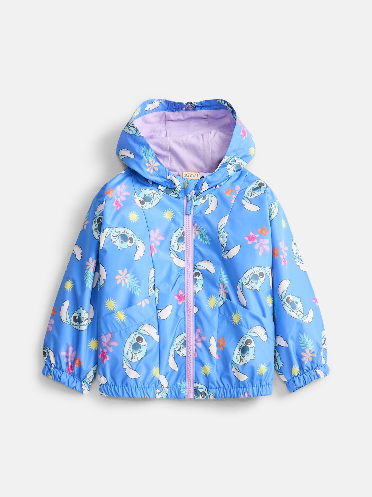 Stitch Toddler Girls Lightweight Windbreaker Jacket, Sizes 2T-5T