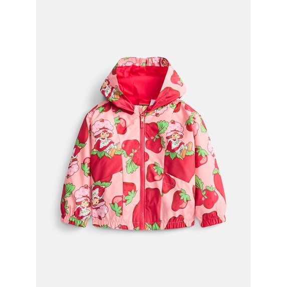 Strawberry Shortcake Toddler Girls Lightweight Windbreaker Jacket, Sizes 2T-5T
