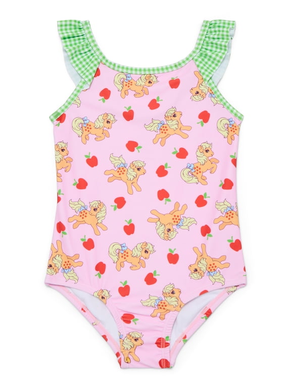 Character Toddler Girl Ruffle Strap One- Piece Swimsuit, Sizes 12M-5T