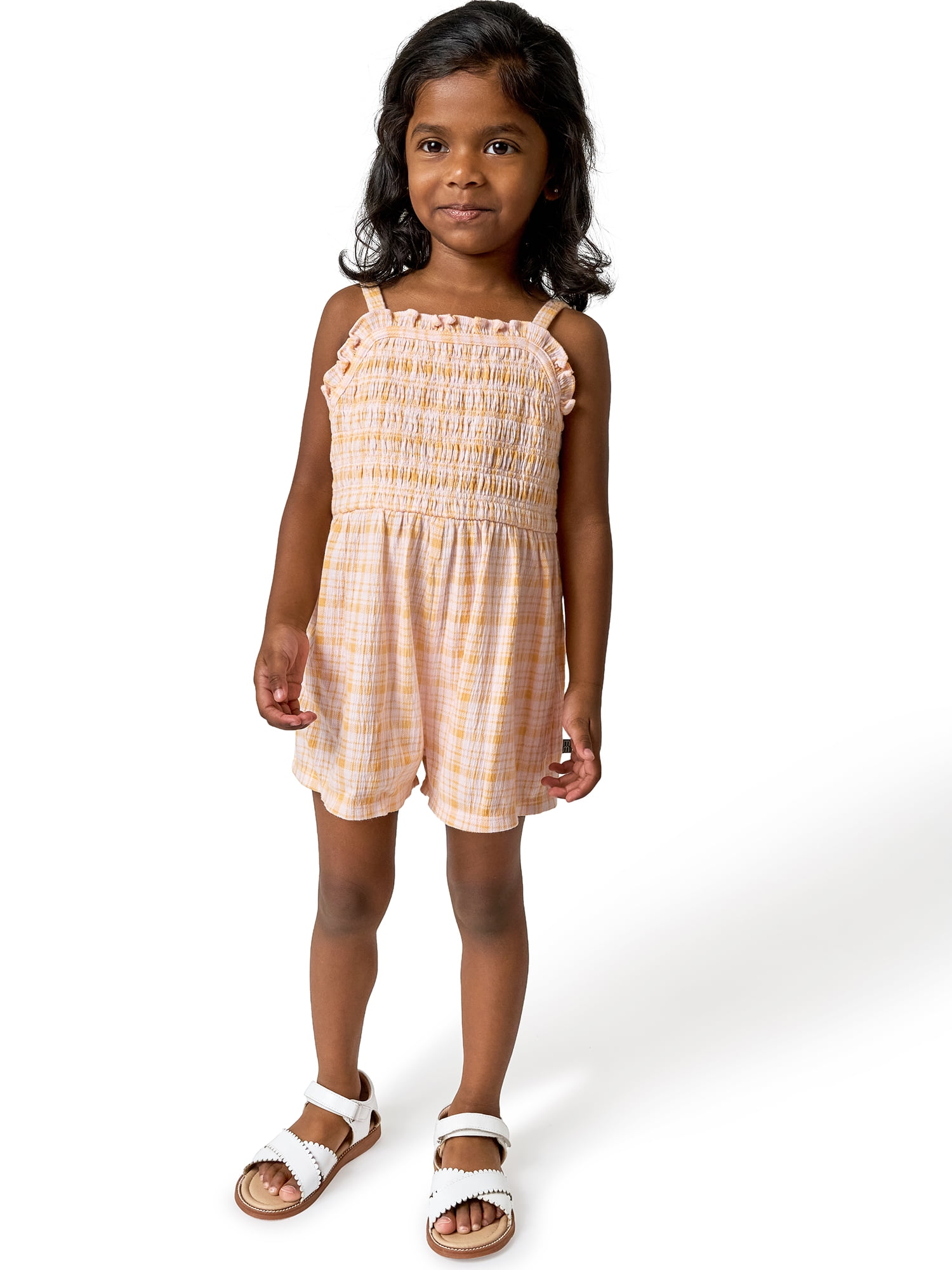 Modern Moments by Gerber Toddler Girl Smocked Romper, Sizes 12 Months - 5T