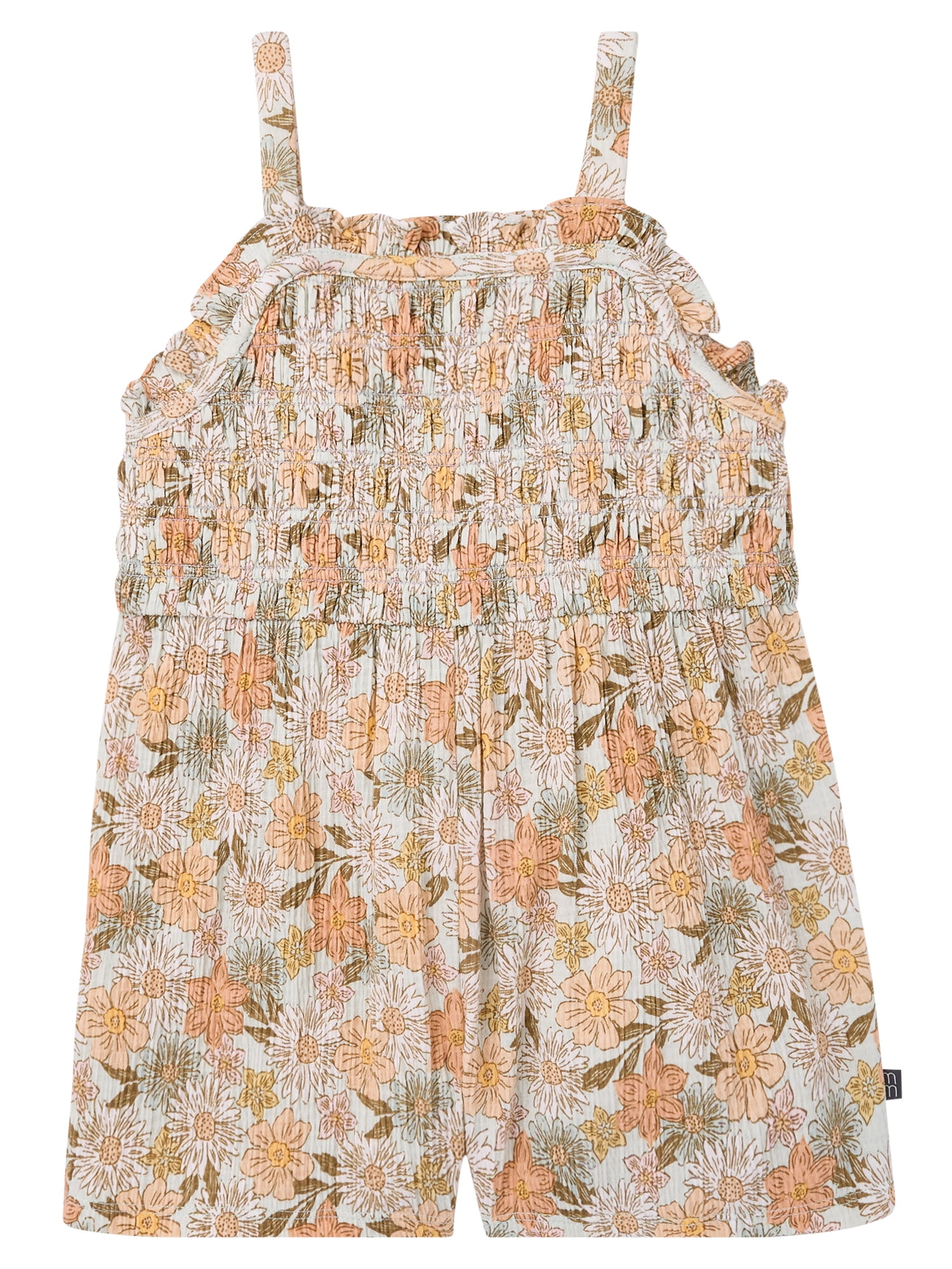 Modern Moments by Gerber Toddler Girl Smocked Romper, Sizes 12 Months - 5T