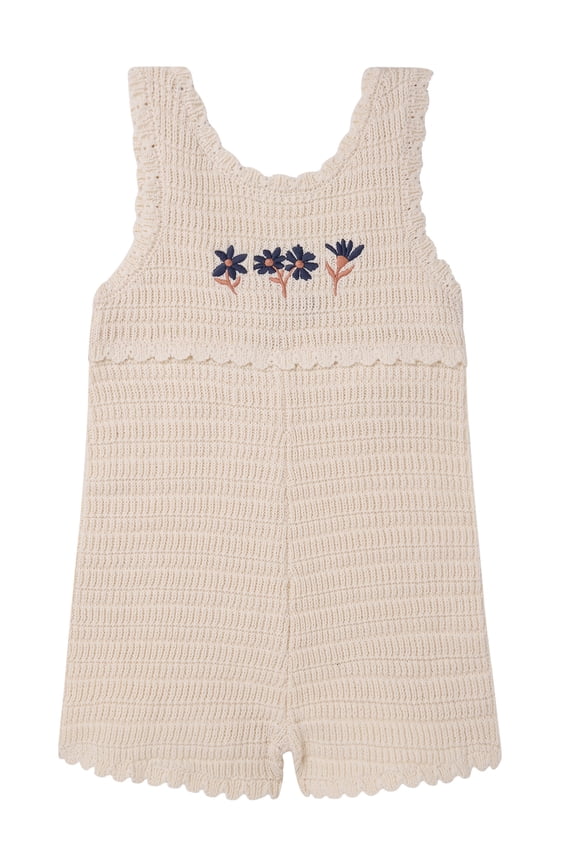 by Gerber Toddler Girl Sweater Knit Romper, Sizes 12 Months - 5T