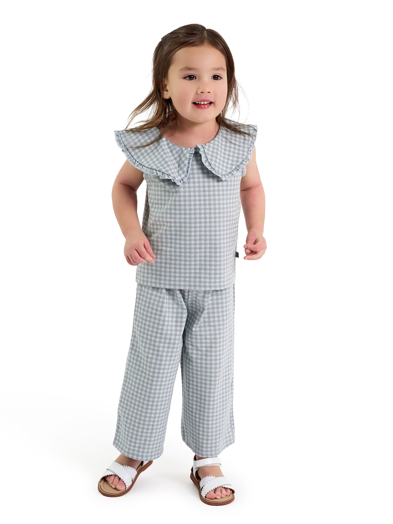 Modern Moments by Gerber Toddler Girl Smocked Top and Pant Outfit Set, 2-Piece, Sizes 0/3 Months - 5T
