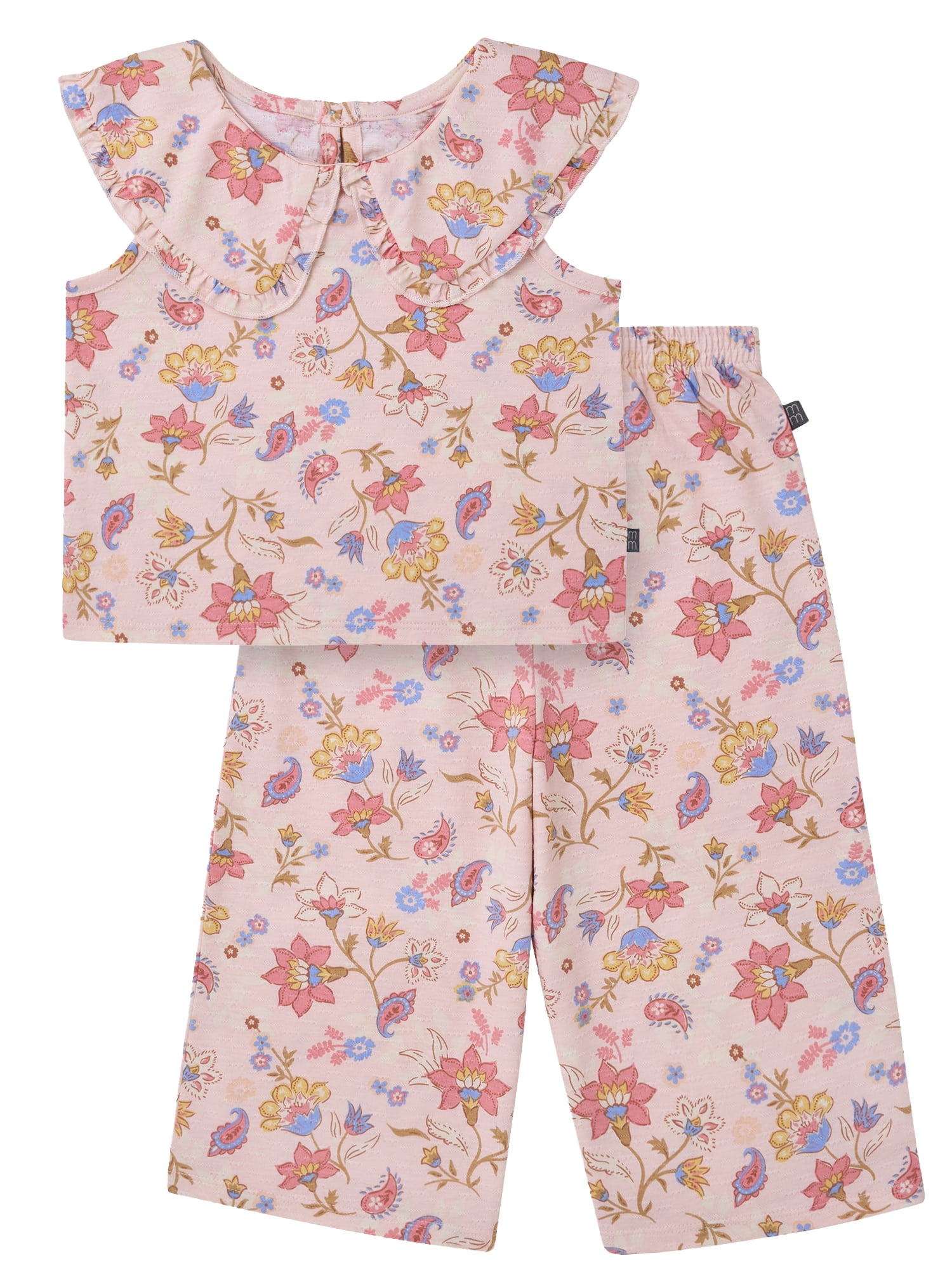 Modern Moments by Gerber Toddler Girl Smocked Top and Pant Outfit Set, 2-Piece, Sizes 0/3 Months - 5T