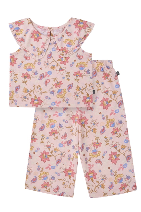 by Gerber Toddler Girl Smocked Top and Pant Outfit Set, 2-Piece, Sizes 12 Months - 5T