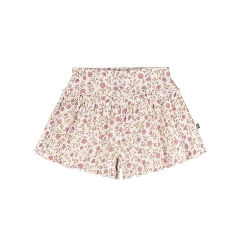 by Gerber Toddler Girl Organic Loose Ruffled Skirted Short, Sizes 12 Months - 5T