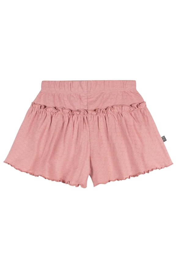 by Gerber Baby and Toddler Girl Organic Loose Ruffled Skirted Short, Sizes 0/3 Months - 5T