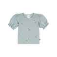 thumbnail image 1 of Modern Moments by Gerber Toddler Girl Organic Header Ruffle Puff Sleeve Top, Sizes Months - 5T, 1 of 9