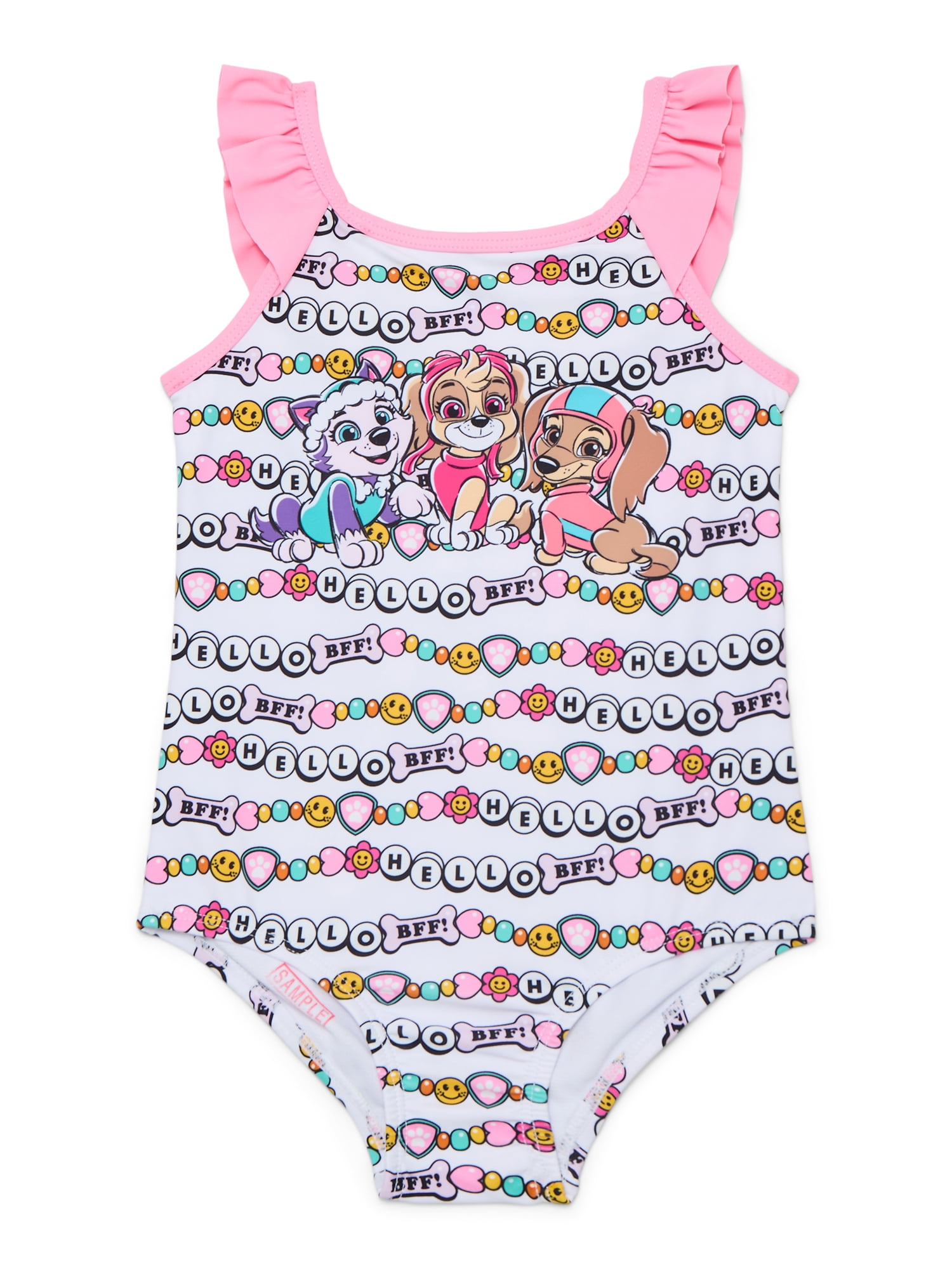 Character Toddler Girl Ruffle Strap One- Piece Swimsuit, Sizes 12M-5T