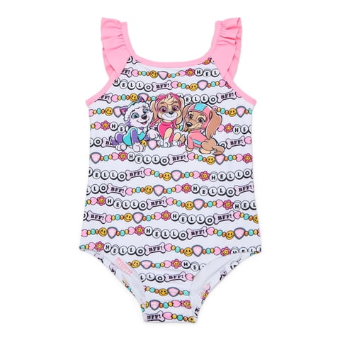 Character Toddler Girl Ruffle Strap One- Piece Swimsuit, Sizes 12M-5T