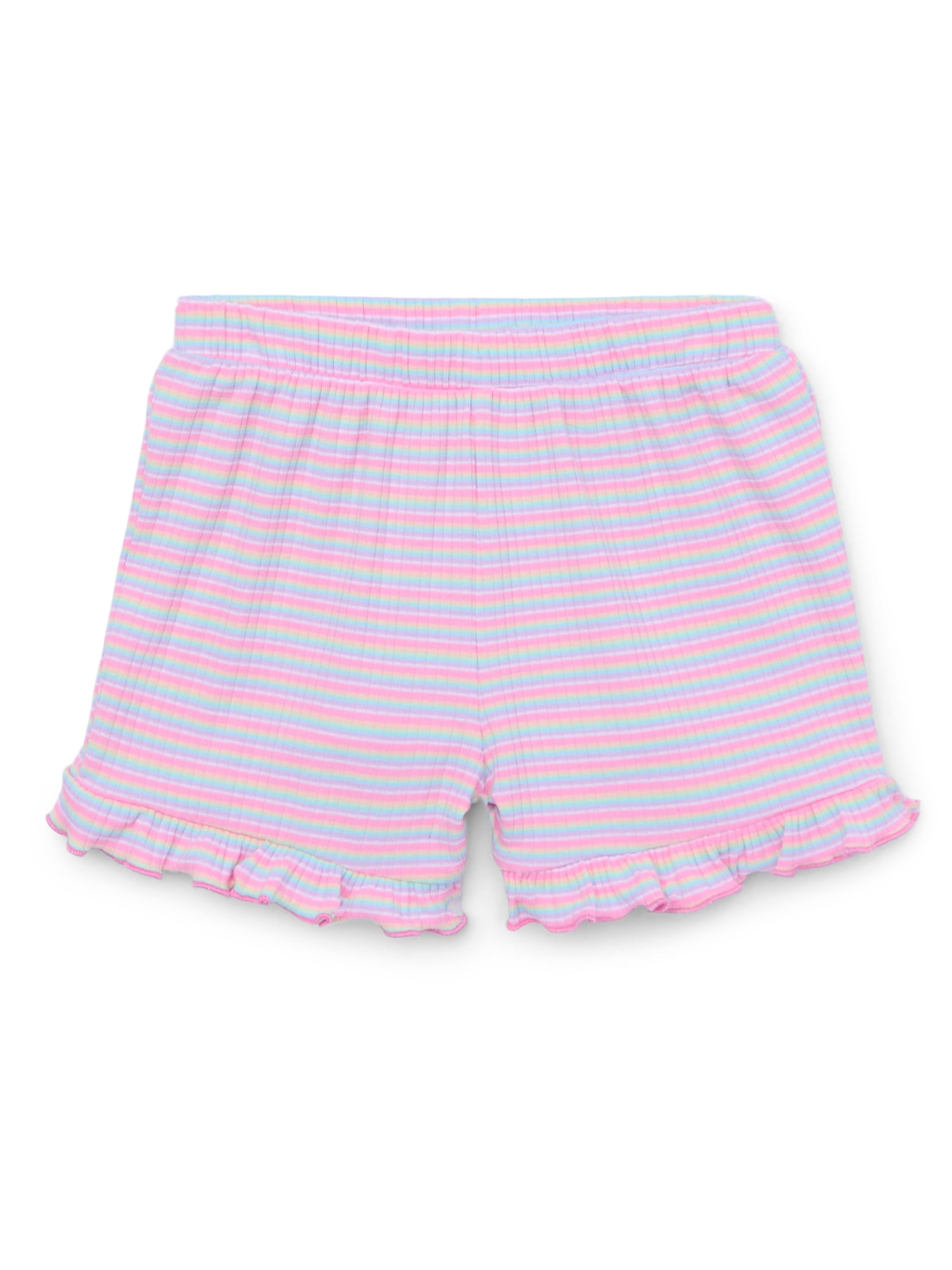 Garanimals Toddler Girl Ruffle Print Rib Shorts, Sizes 18M-5T - Walmart.com
