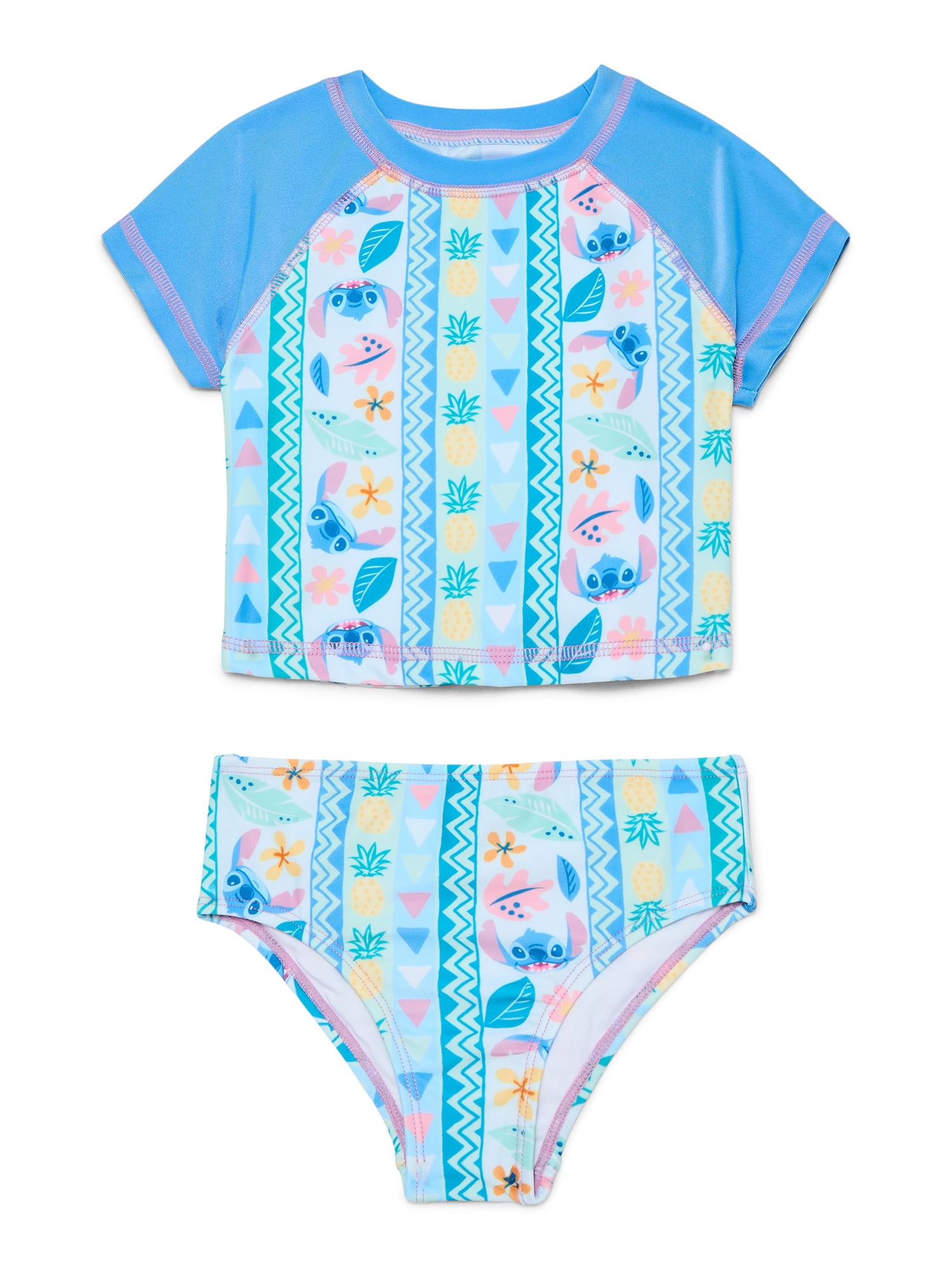 Character Toddler Girl Rash Guard Bikini Swimsuit Set, 2-Piece, Sizes 12M-5T