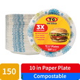 thumbnail image 1 of TG TRIGOLD Everyday Disposable Paper Plates,Flower, 10",150 Count, 1 of 8