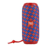 TG117 Waterproof Portable Wireless Column Loudspeaker Box Support TF Card FM Radio Aux Input (Red Blue)