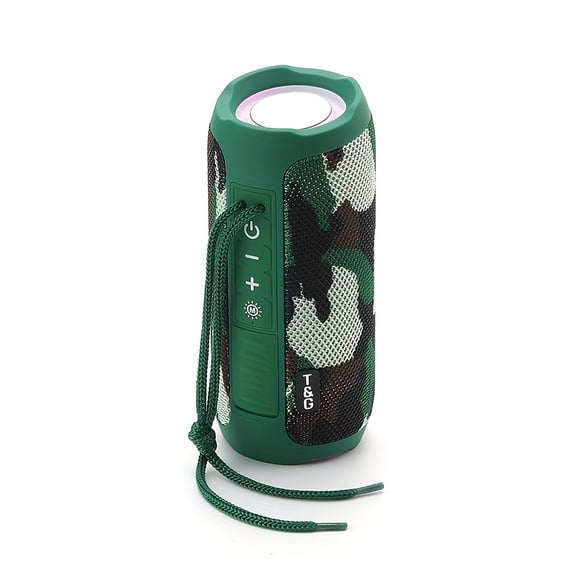 TG227 Wireless Bluetooth Speaker, Hi-Res Audio with LED Light, TWS Stereo Pairing, USB Rechargeable, for Phone/Tablet/PC/TV, Ideal for Outdoor, Hiking, Party