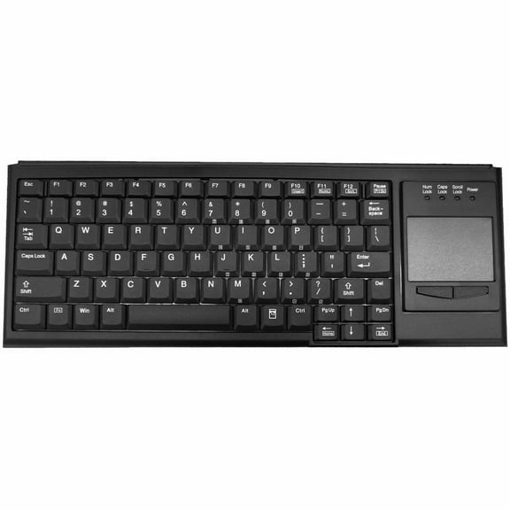 Tg3 Electronics Small Form Factor 83-Key Wired USB Keyboard with Touchpad Mouse