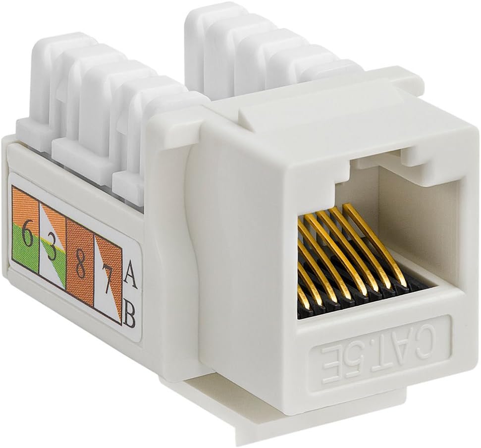 TG4THT-- 10 Pack Cat5e Keystone Jack Insert Punch Down RJ45 Connectors ...