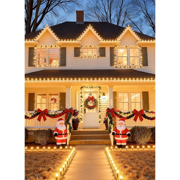 TG4THT-100 Pack All-in-One Christmas Light Clip for C7 C9 Christmas String Lights, Christmas Light Plastic Clips for Roof and Gutter, Shingle Clips Outdoor