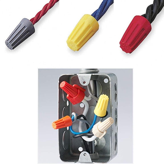 TG4THT-100Pcs Twist on Wire Connectors - Orange #18 - #16 AWG Wire Cap Bulk with Spring Inserted, Easy Screw on Electrical Caps