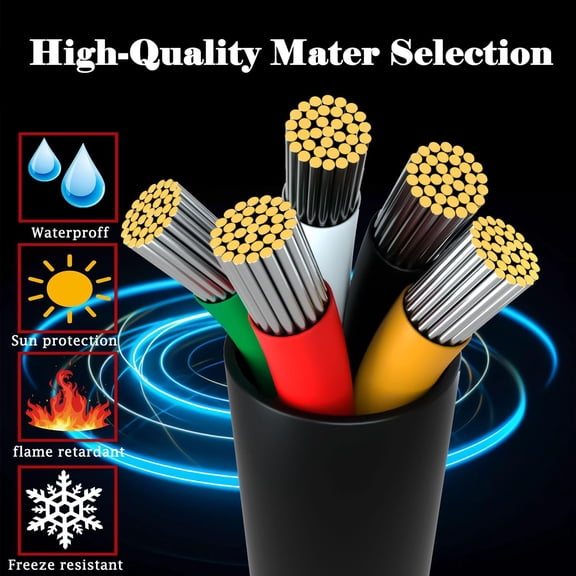 TG4THT-20 Gauge Wire, 5-Conductor Electrical Wire. 20 AWG Stranded Flexible PVC Tinned Copper 20/5 Cord Extension Cable is Used for LED Lamp Lighting, Automotive, Speaker, Audio, Power, etc. (33FT -