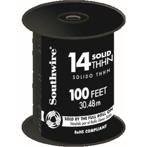 TG4THT-22957551 50-Feet 14-Gauge Stranded Thermoplastic; High Heat Resistant Nylon Jacket THHN Multi-Purpose Building Wire; Red