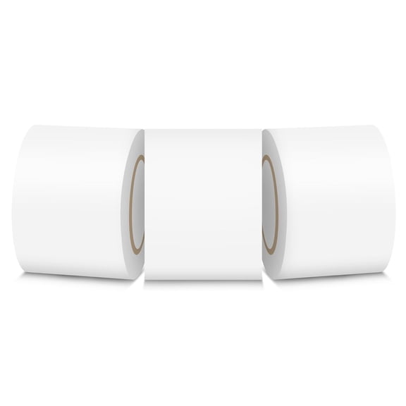 TG4THT-3 Pack Pipe Wrap Tape with PVC Backing, 50' Length X 2" Width White Insulation Tape, Chemical Resistant for Insulation and Protection of Electrical Wires, Water Pipes and Underground Pipes