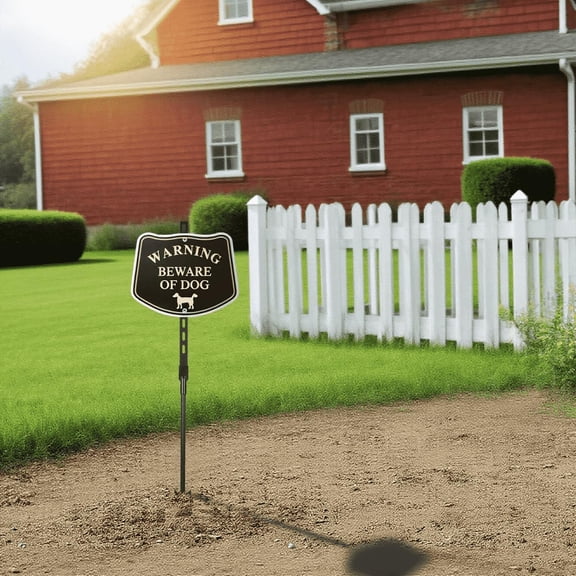 TG4THT-36 in Yard Sign Stake for Outdoor Ground Lawn, 2 Pcs Metal Garden Stakes with Barbed Anchors, East to Install, Rugged, Lightweight & Abjustable Sign Posts with Anti-Wind Anchors(Black)