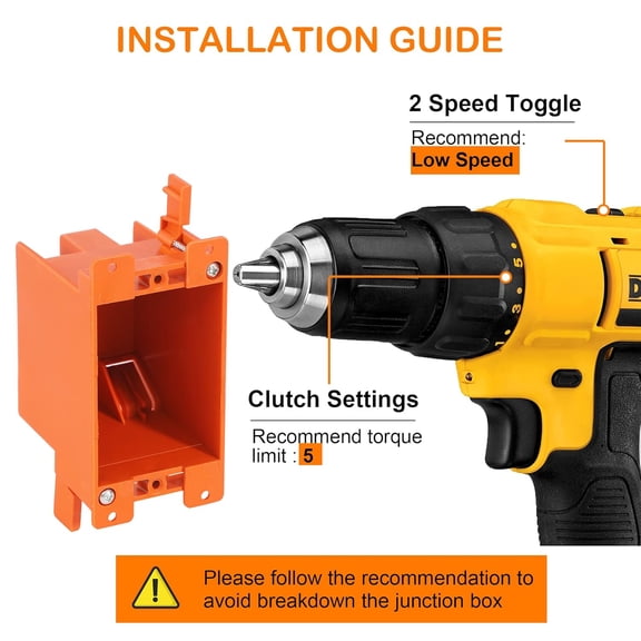TG4THT-[6 Pack] Single Gang Electrical Outlet Box,14 Cubic Inch Junction Box,Old Work Box,UL Listed