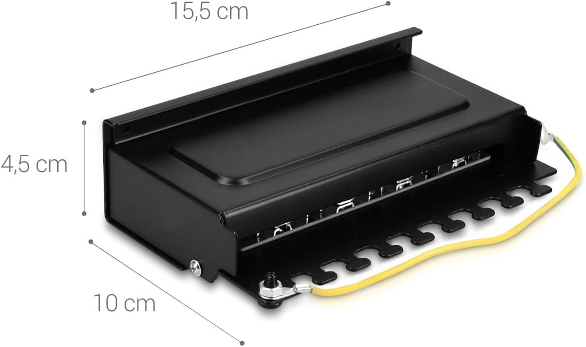 TG4THT-8 Port Patch Panel - RJ45 Cat6 Shielded Network Splitter Panel ...
