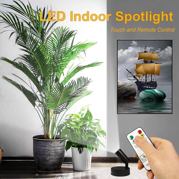 TG4THT-Black 2 Pack Dimmable LED Lights for Bedroom - Battery Wall Light with 3 Lighting Colors, 350 Rotate, Magnetic and USB Rechargeable Wireless Wall Lights with Remote